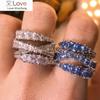 European Elegant Temperament Crystals From Austrianmulti-layer Fashion Ring Spiral Twist Design Female