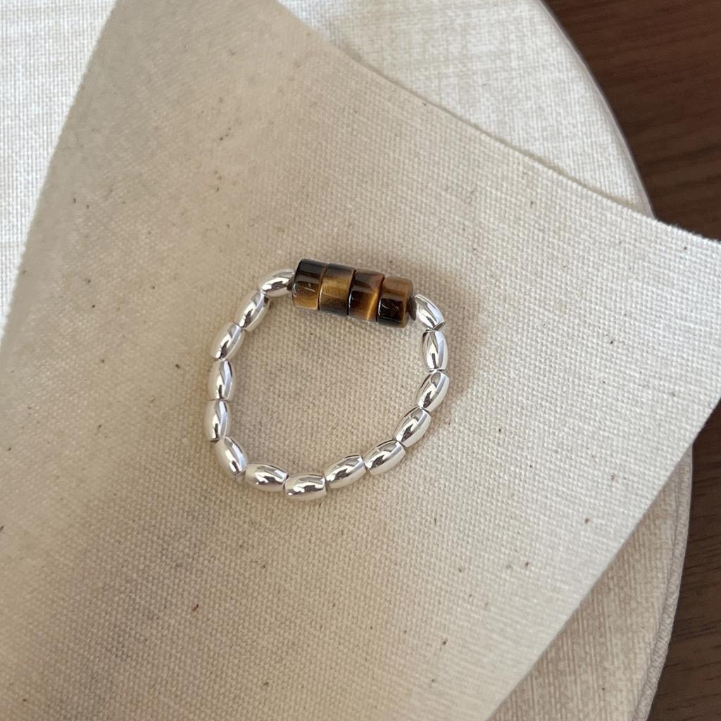VENTFILLE 925 Sterling Silver Tigereye Ring for Women Thai Silver Retro Versatile Design Finger Jewelry Gift Dropshipping