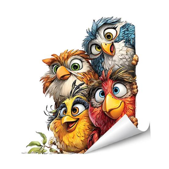 Статические наклейки на окна Смешные мультяшные животные Многоразовые наклейки на окна Водонепроницаемые Съемные наклейки для комнаты Офиса Дома Стеклянных дверей Декор окна