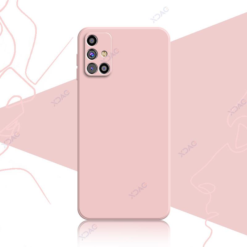 Чехол для мобильного телефона Samsung Galaxy M31S SamsungM31S 360 Мягкий роскошный квадратный жидкий силиконовый чехол-накладка с защитой от падения