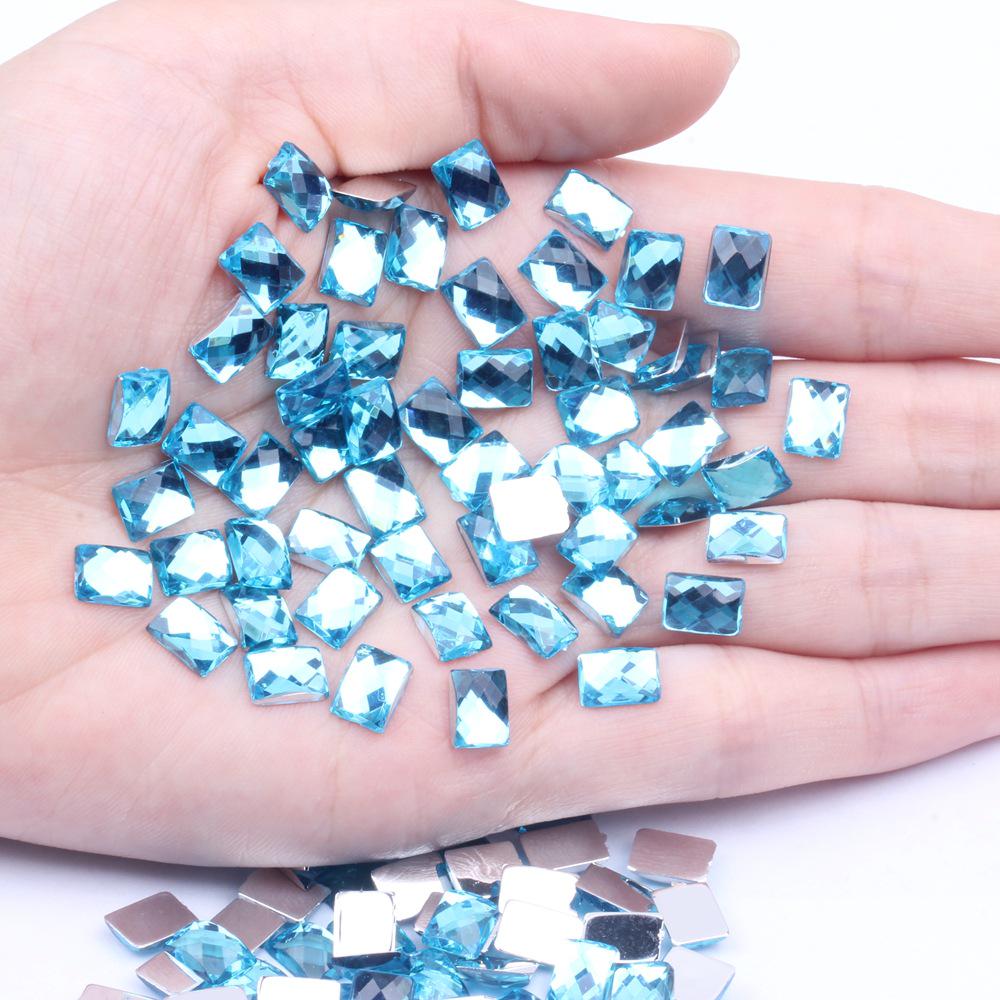 6x8mm Multicolor Flat Globe Rectangular Accessories for DIY Phone Beautification