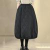 Хлопковая подкладка большого размера Высокая талия винтажная весна осень зима повседневная свободная длинная женская юбка женская юбка