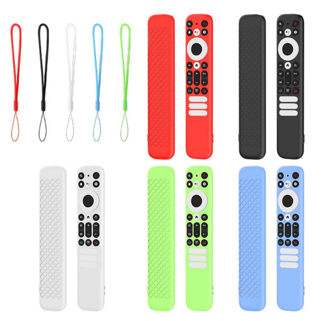 Защитный силиконовый чехол для пульта дистанционного управления TCL RC902V 802NU1 с нескользящей текстурой и шнурком, противоударный чехол