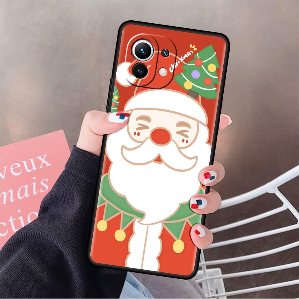 Мягкий силиконовый чехол для Xiaomi Mi 11 Lite 5G NE 11T Pro 12S Ultra 12 Note 10 10T 9T чехол для телефона TPU Funda Christmas Santa Claus