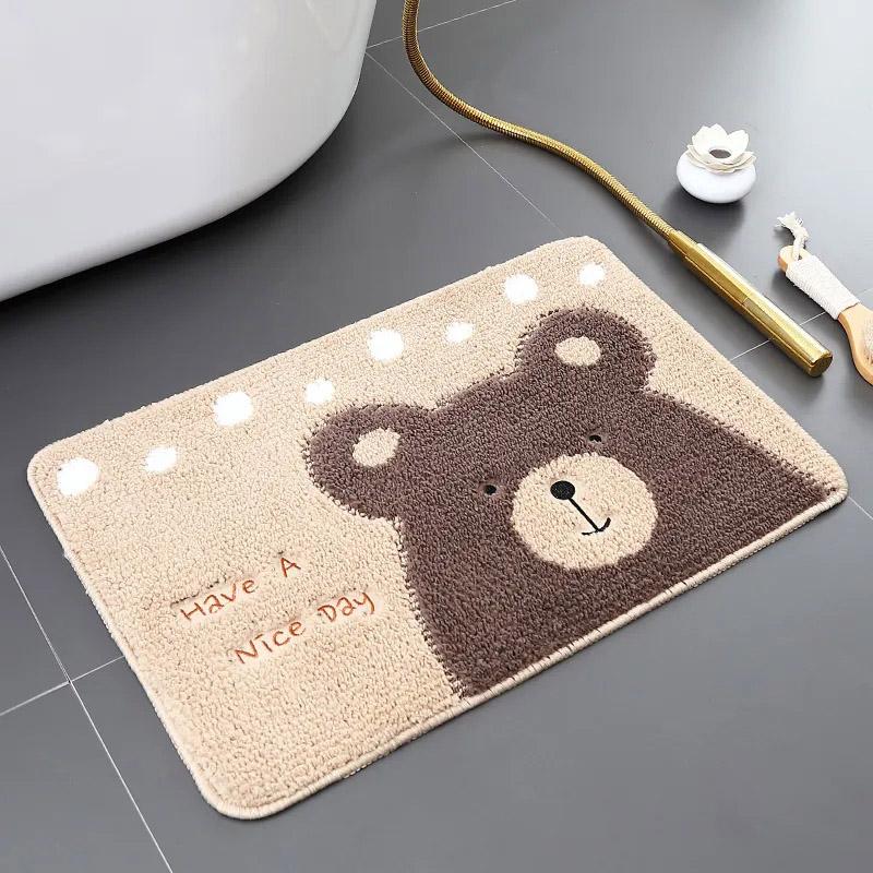 Коврик для ванной с рисунком, противоскользящий коврик, коврик для двери, коврик для входа в спальню, коврик для дома, впитывающий коврик для ног, моющиеся детские коврики