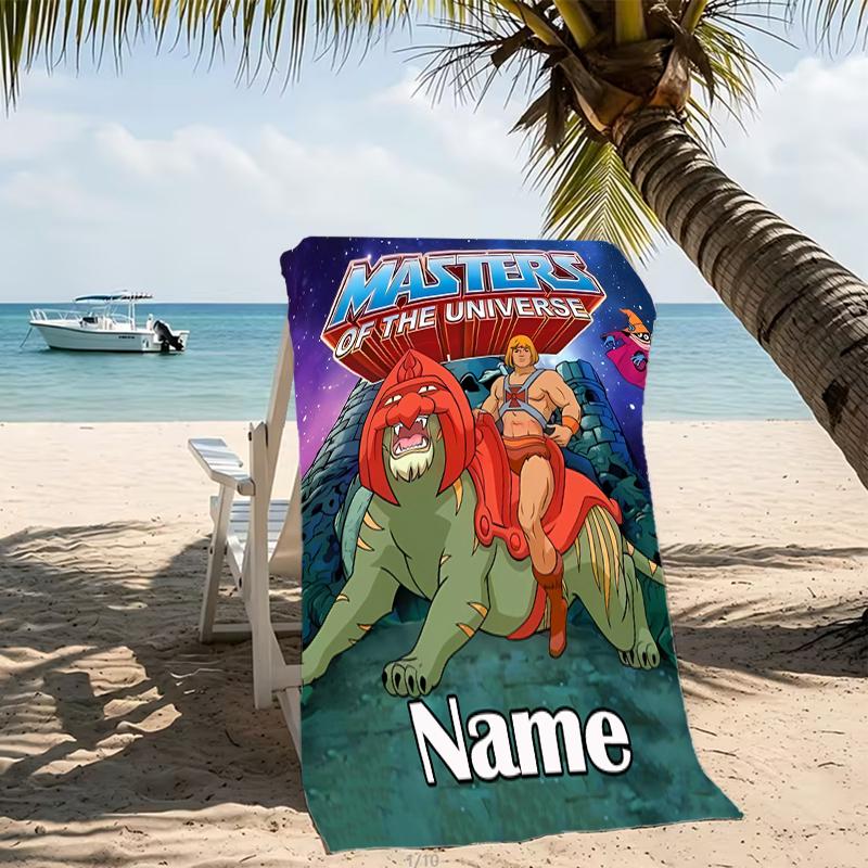 Customizable personalized beach towels He-Man and the Masters of the Universe themed designs.Suitable for the beach, yoga, sports;ideal as beach acces