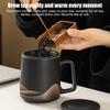 Tea Infuser Cup 360ml Tea Strainer Cup Hand-Painted Black Glaze Filter Tea Kettle For Men Women Tea Lovers Home Workplace Use