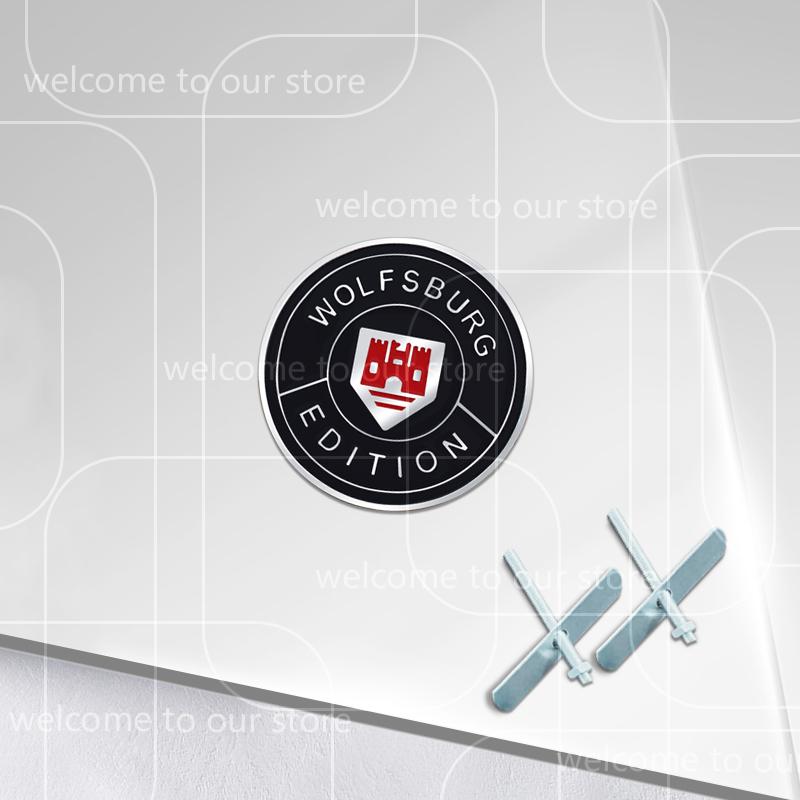 3D Wolfsburg Edition Car Sticker Front Grille Zinc Alloy Emblem For Golf Touareg Touran Body Accessories Rear Trunk Badge Decal