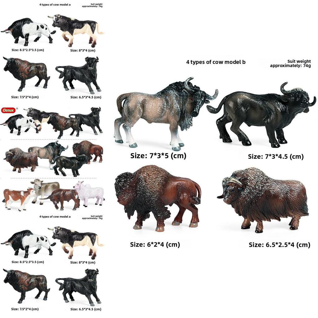 Набор реалистичных фигурок животных со статичным дизайном для декора детской игровой комнаты