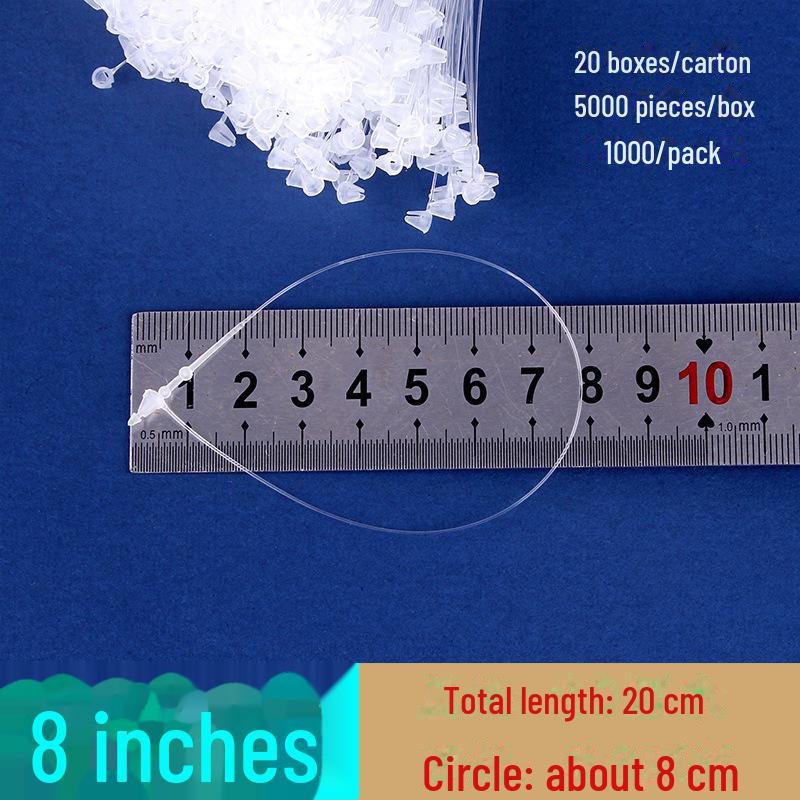 Прозрачный пластиковый шнурок с пряжкой для бирок на одежду