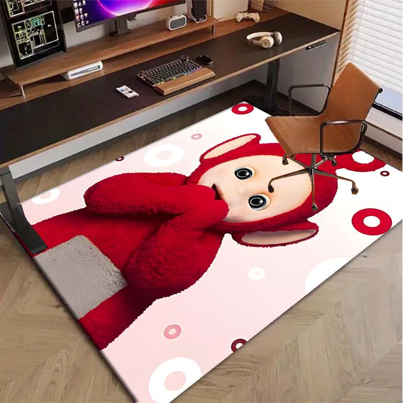 Teletubbies Polyester Carpet, Soft Indoor Mat for Office Chair, Living Room, Computer Desk - Decorative Home Office Rug Design