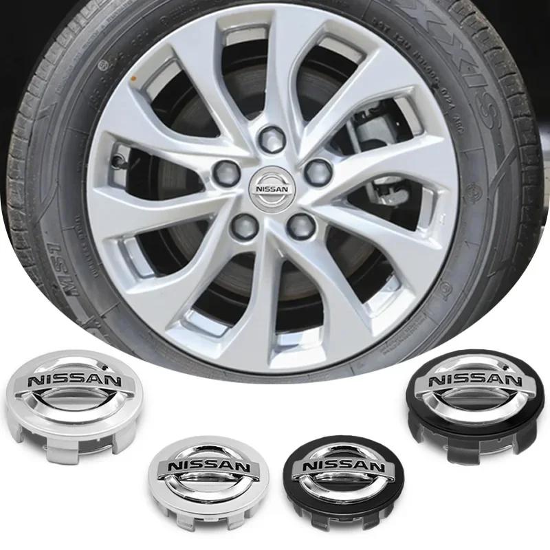 For Nissan ArR44Pcs 54/60mm Car Logo Wheel Center Hub Caps Rims Cover For Nissan X-trail Qashqai Note Juke Sentra Patrol Leaf Tiida Accessories