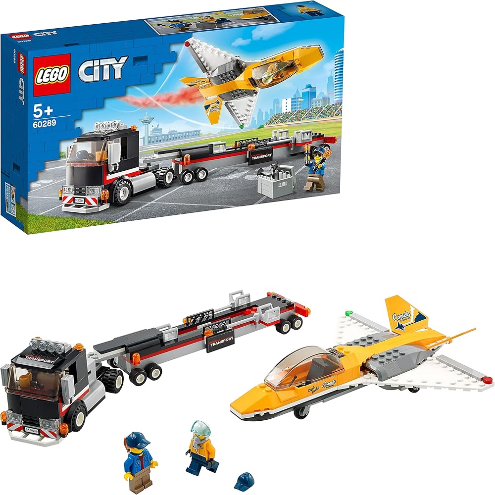LEGO City Jet Transport Vehicle 60289 with Air Show Theme, Building Blocks, Educational Toy