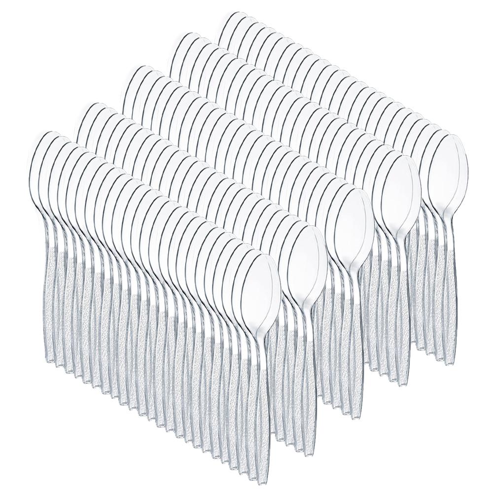 Набор столовых приборов на 100 персон, термостойкий, одноразовый набор пластиковой посуды, набор пластиковых столовых приборов, пластиковая посуда оптом для вечеринки