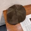 Solid Corduroy Color Beret Cap With Sun Protection Warmth For Adult Gift Fashion