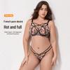 European-American Plus Size Lingerie Set: Anti-Sagging Push-Up, Full Cup Bra for a Slimmer Look