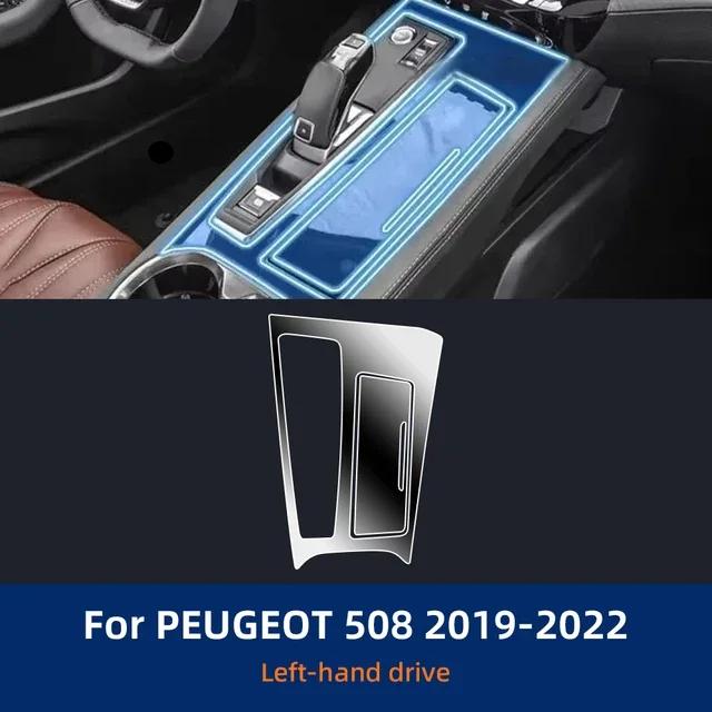For PEUGEOT 508 19-22 Car Interior Center Console Transparent TPU Protective Film Anti-scratch Repair Film Accessories Refit