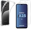 Shockproof Case - Phonillico - Samsung Galaxy A25 5G - Soft Silicone - 2 Tempered Glass - Reinforced Protection