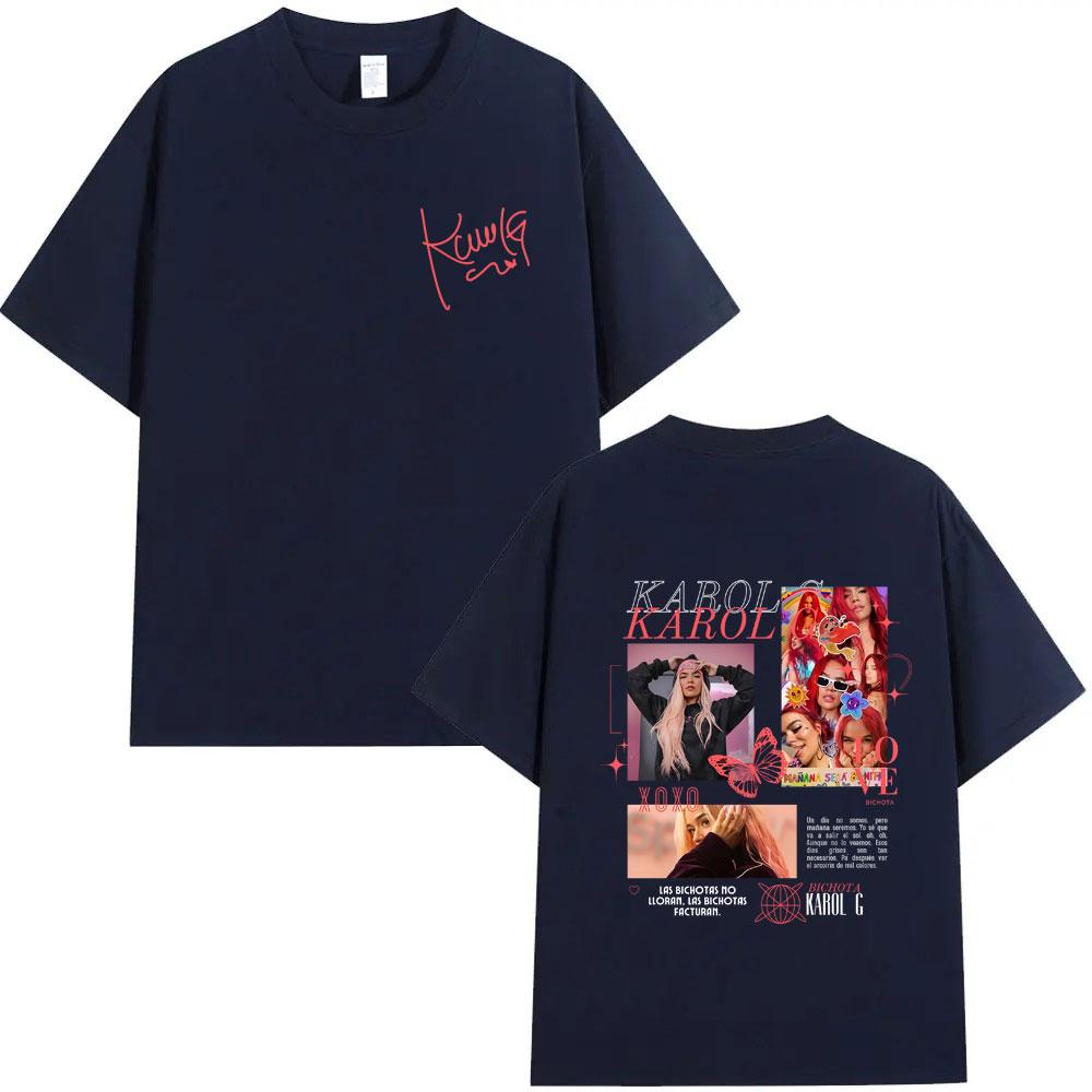 Singer Karol G Tropicoqueta Album 2025 Tshirt Men Women Hip Hop Fashion Pop Music Streetwear Male Vintage Oversized T Shirts
