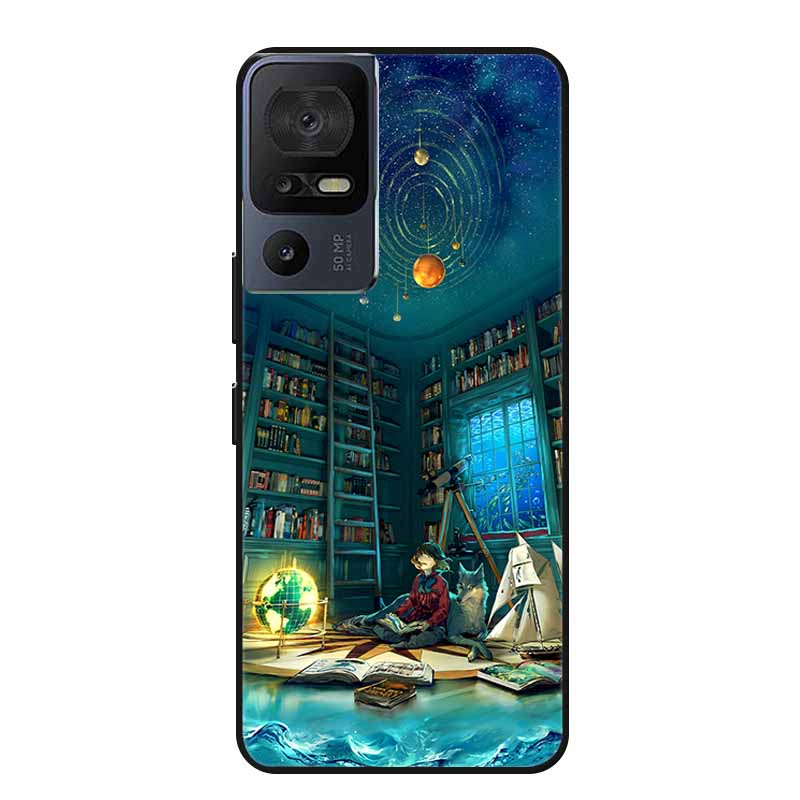 Чехол для телефона TCL 40 SE 40SE Coque Черный Силиконовый Мягкий Задний Чехол-Крышка Для TCL 40 SE Чехол Funda Для TCL40SE Capa 6.75" Оболочка