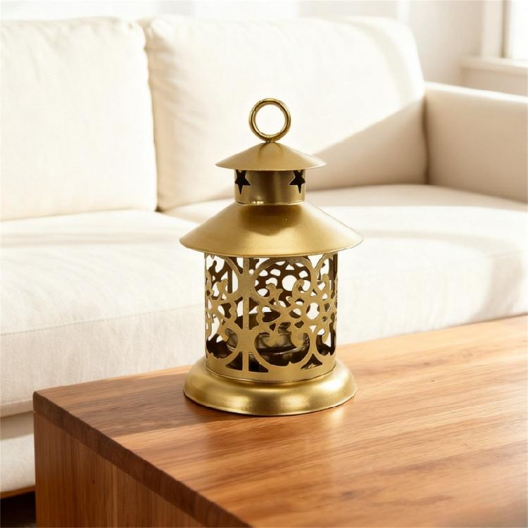 Elegant Cutout Metal Birdcage Hanging Lanterns Tealight Candle Holders With Rustproof Construction for Wedding Christmas