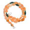Natural Multi Aventurine Gemstone Mix Shape Smooth Beads Necklace 17" UB-4143 UB-4143