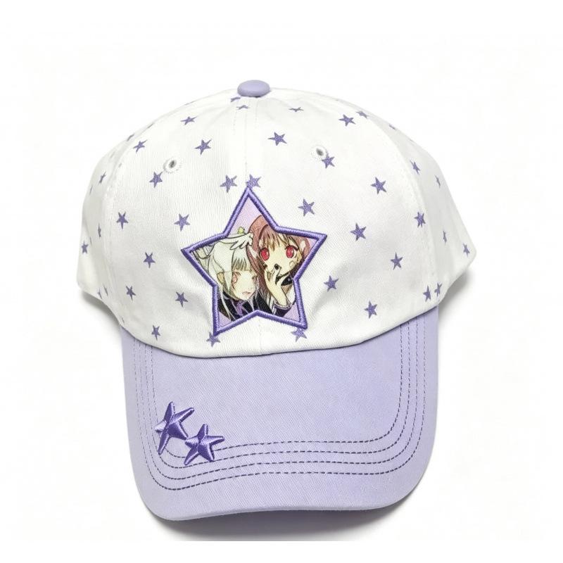 Fashion Hat Millennium Y1K Dream Core Sweet Cool Soft Top Versatile Purple, Ollie Frog Star Baseball Cap Cap Outdoor Sun Hat