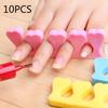 10 шт. Инструменты для наращивания ногтей, принадлежности, разноцветный хлопок, разделитель для пальцев рук и ног, вспомогательное средство для окрашивания лаком для ногтей, разделитель для пальцев, хлопковые принадлежности