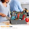 Для iPad Эйр 13 (2025)/(2024) Чехол с рисунком, трехскладная подставка, кожаный чехол со слотом для ручки