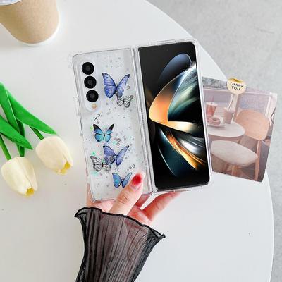 For Samsung Galaxy Z Fold4 5G Phone Case Epoxy Butterfly Folding Cover