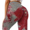 Women Stretch Yoga Leggings Fitness Running Sports Tie-Dye Bubble Hip Lift Pants