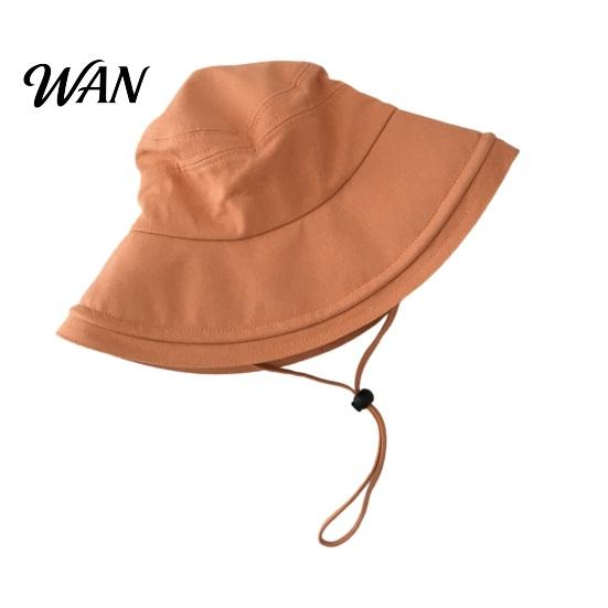 Wide Brim Bucket Hat Waterproof Rain with Chin Strap, Quick Drying Sun Packable Beach Hat, Breathable Mesh Ventilation Summer Headwear