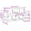 Outdoor Sofa Set with Cushions 3 pcs Natural and Black