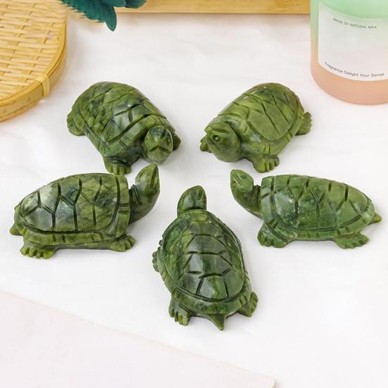 Статуэтка черепахи из искусственного кристалла, положительная целебная энергия, ручная работа, зеленая статуя черепахи из натурального камня, украшение для домашнего офиса и рабочего стола, орнамент