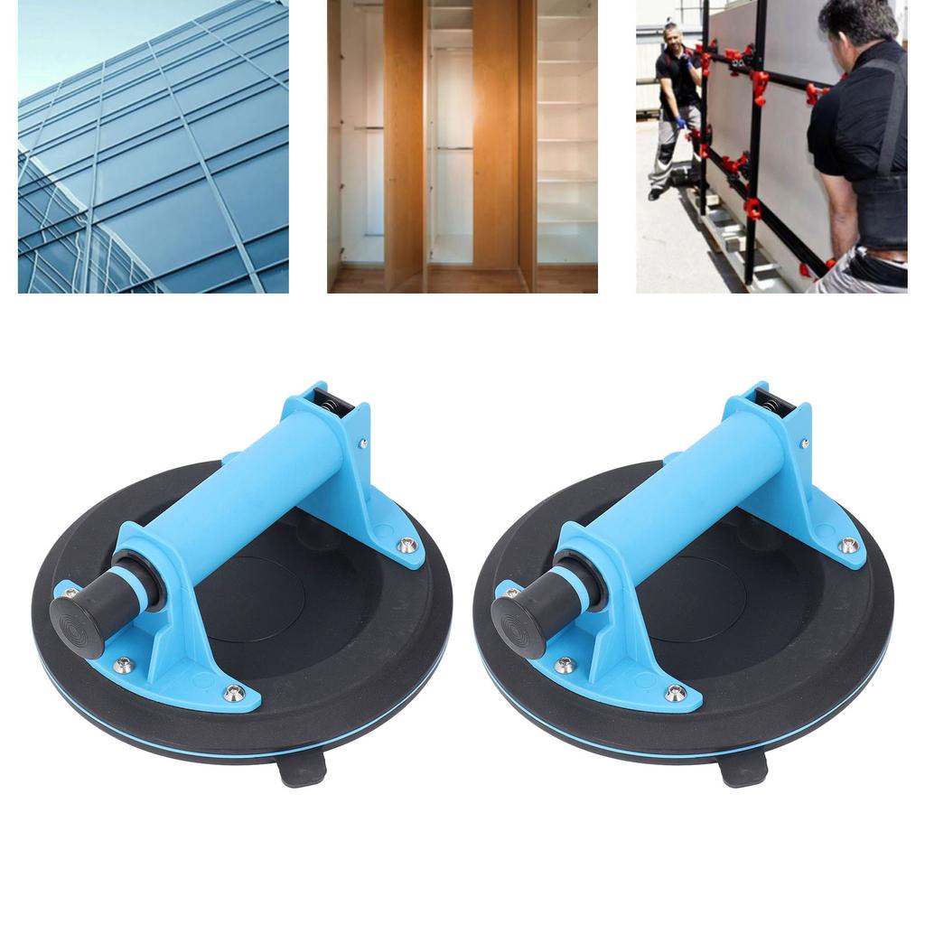 Glass Suction Cup, 8 Inch Vacuum Suction Cup Glass Lifter Vacuum Pump, 440 Lbs Load Capacity for Glass Lifter for Curved and Flat s wit