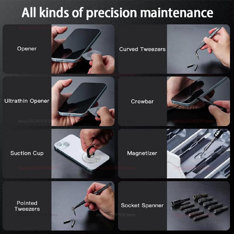 Precision Screwdriver Kit with CR-V Magnetic Bits for iPhone MacBook Glasses Electronics Repair Toolset for Electronics Projects