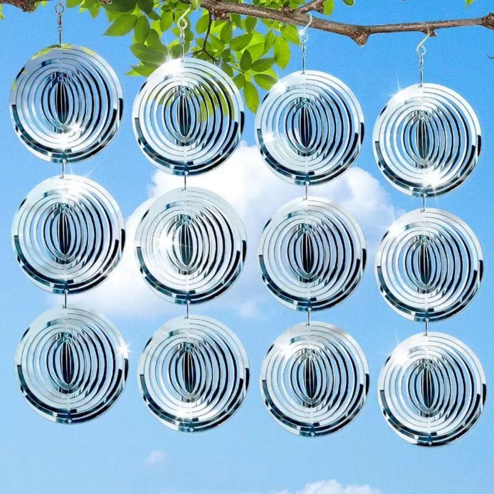 Reflective Metal Bird Repellent Spinner Reflective Wind Spinner Outdoor Decoration
