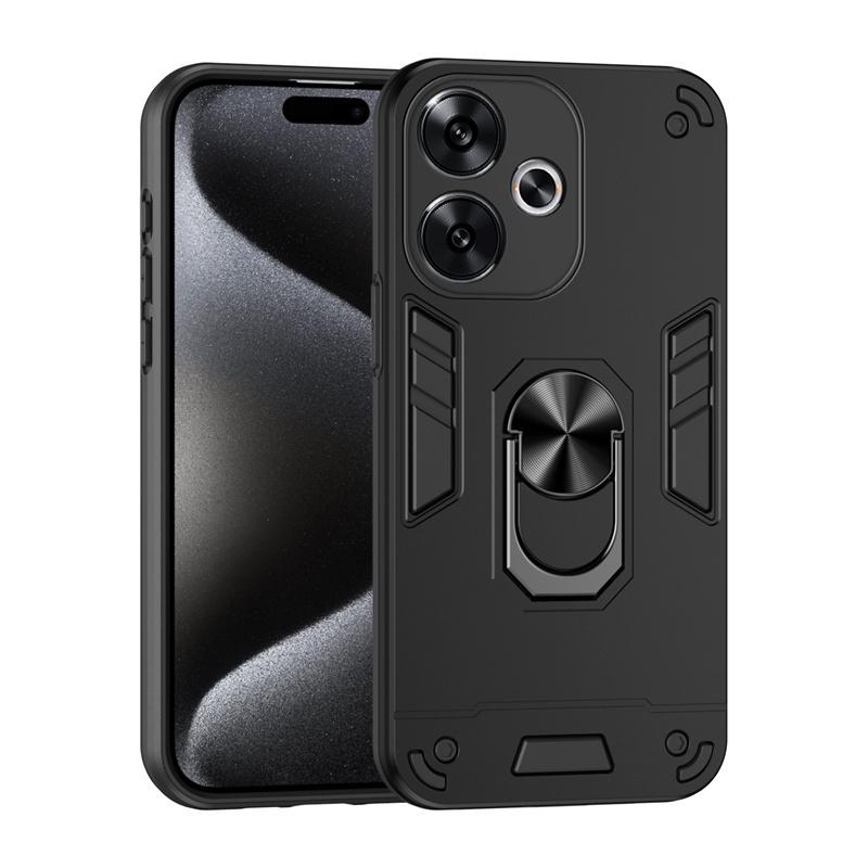 Для Xiaomi Poco F6 5G Чехол Броня Магнитный Держатель Кольцо Ударопрочный Чехол для Телефона Для Poko Little F6 F 6 PocoF6 Защитная Крышка Объектива