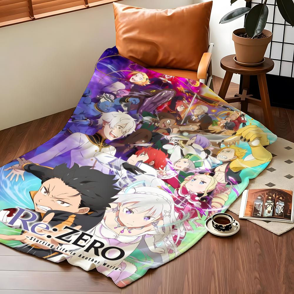Anime R-Re Z-Zerosss Throw Flannel Blanket Suitable for Sofas Beds Offices Travel, Camping Chairs