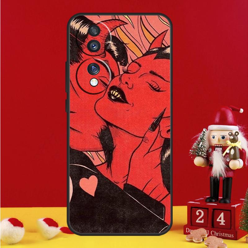 Aesthetic Devil Woman Bad Girl Case For Honor Magic 6 5 Pro 50 70 90 Lite Honor X8b X9b X6 X7 X8 X9 X6a X7a X8a X9a Cover