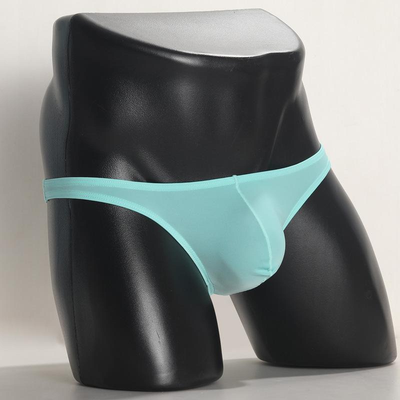 Мужское нижнее белье с треугольными чашечками Ice Silk, летнее сексуальное нижнее белье для взрослых с низкой талией