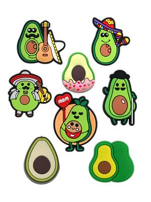 Джибитсы авокадо avocado Jibbitz 8 шт аксессуары крокс украшение