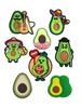 Джибитсы авокадо avocado Jibbitz 8 шт аксессуары крокс украшение