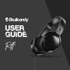 Skullcandy Official store Riff WIred wired headphone lightweight heavy duty headband On-ear type with microphone Comes with original sticker (Black)