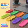 8/16Pcs Silicone Sensory Stone Toy Anxiety Stress Relief Portable Travel Kids Teens Adults Calming Fidget Stone Textured Worry Stone Toy