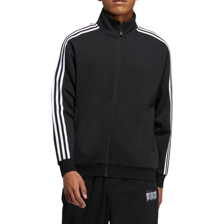 adidas Куртка свободного кроя Neo с тремя полосками на молнии, куртка унисекс, черная IA6909