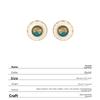 Retro Vintage Starry Sky Glazed Stud Earrings for Women.