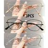 3Pcs Metal Frame Cat Eye Photochromic Myopia Glasses Ultra Light Unisex Near Sight Glasses Eye Protection Eyewear