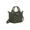 Longchamp Le Pliage Knight Logo Leather Mini Tote Bag Women Tote Bags Green 1500987549