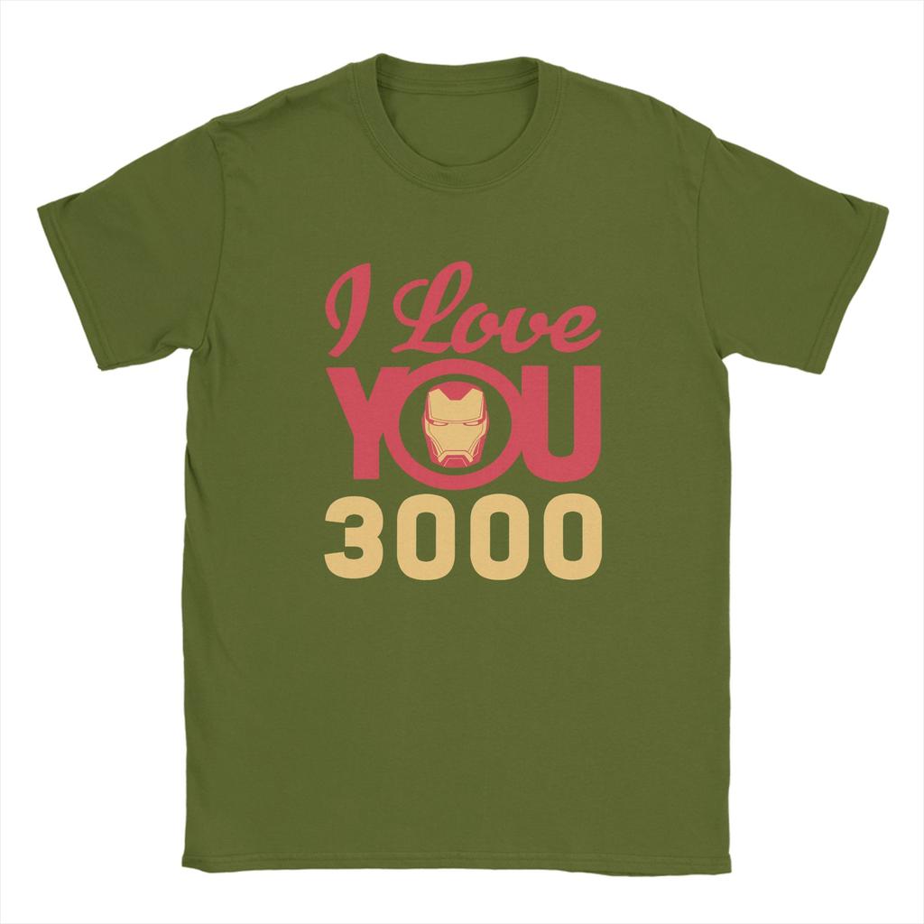 Iron Unisex Love You 3000 Unisexs T Shirt Crazy Tees Short Sleeve O Neck TShirt 100 Cotton 6XL Clothing